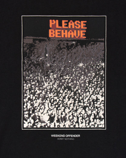 Weekend Offender Behave Graphic T-Shirt Black