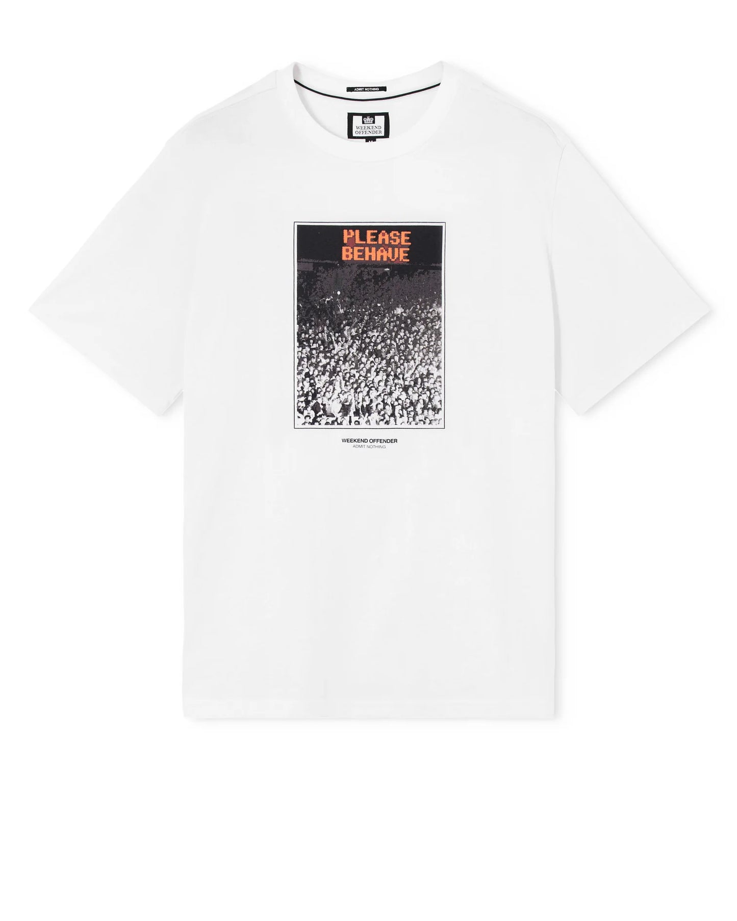 Weekend Offender Behave Graphic T-Shirt White