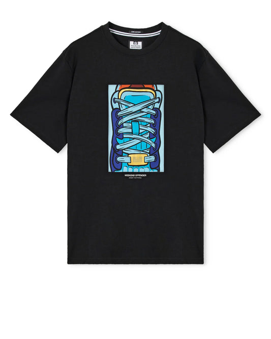 Weekend Offender Laces Graphic T-Shirt Black