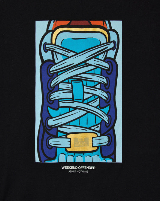 Weekend Offender Laces Graphic T-Shirt Black