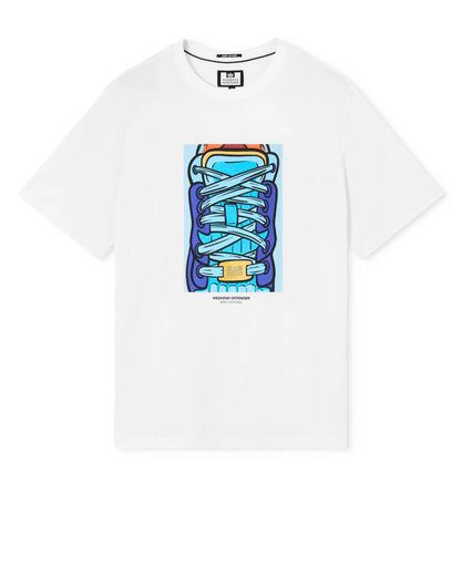 Weekend Offender Laces Graphic T-Shirt White