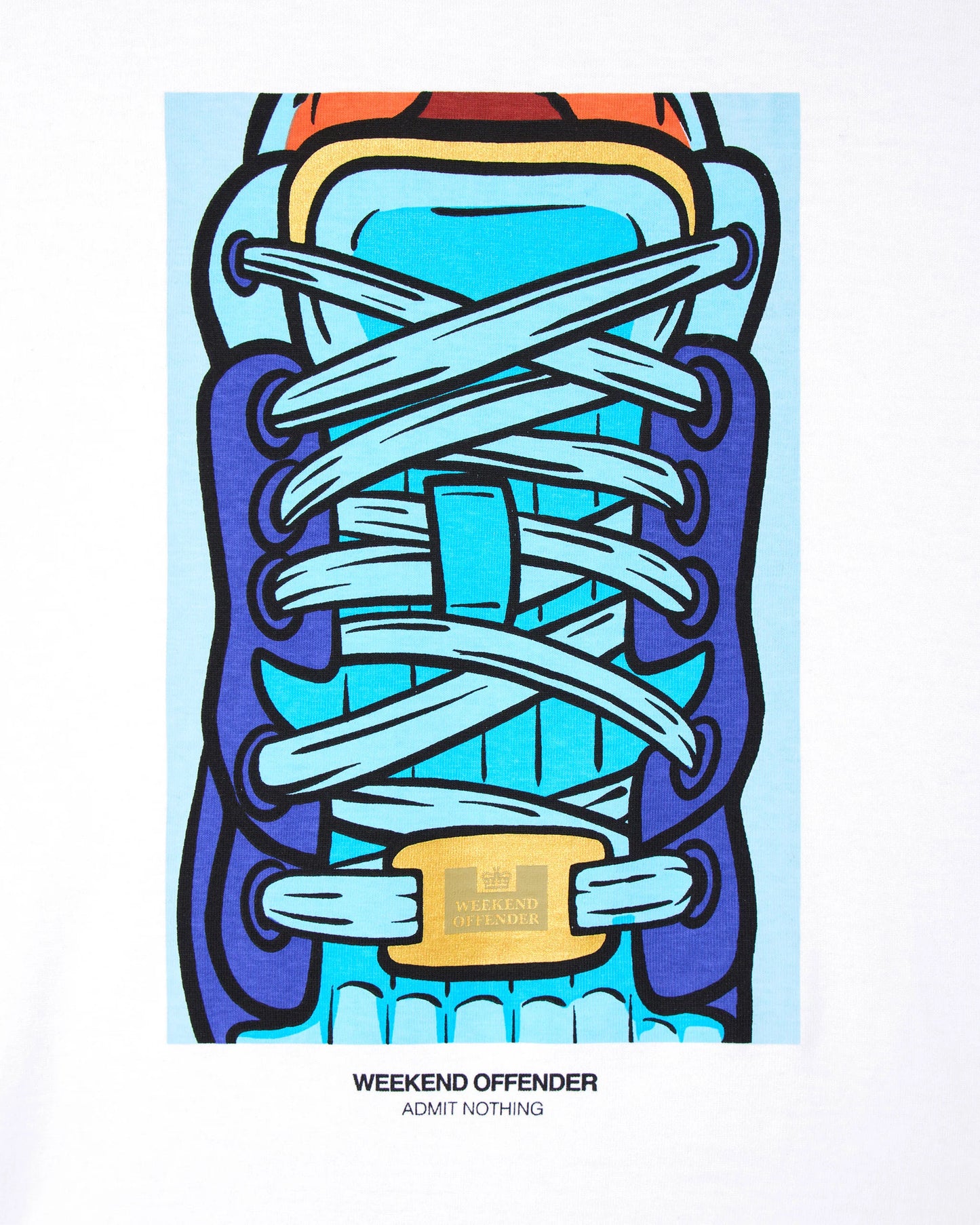 Weekend Offender Laces Graphic T-Shirt White