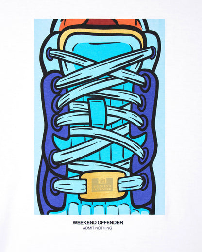 Weekend Offender Laces Graphic T-Shirt White