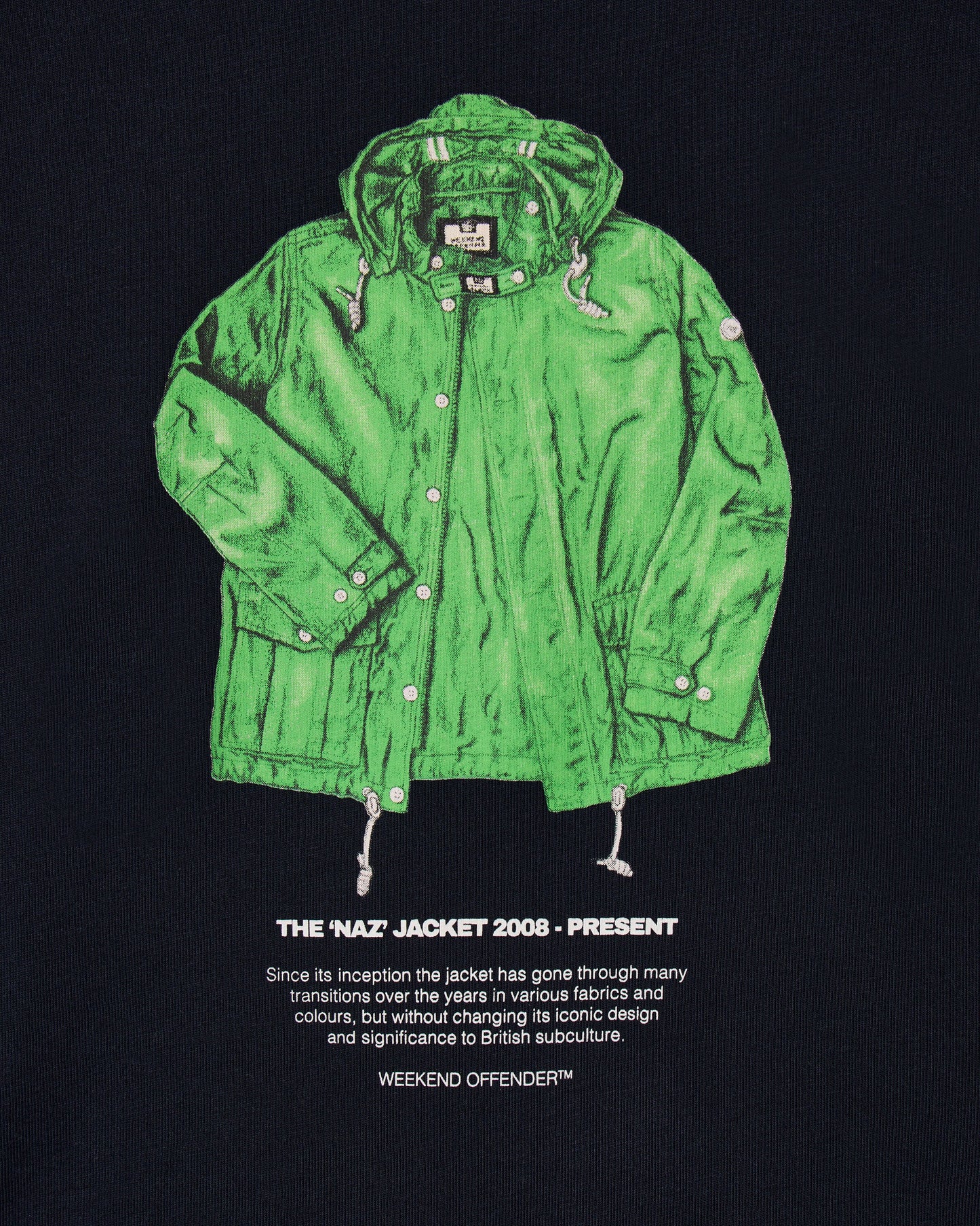 Weekend Offender Naz Graphic T-Shirt Navy