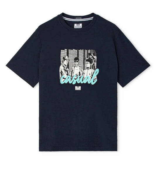 Weekend Offender Plus Size Terrace Graphic T-Shirt Navy