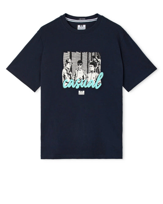 Weekend Offender Terrace Graphic T-Shirt Navy