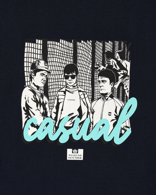 Weekend Offender Terrace Graphic T-Shirt Navy