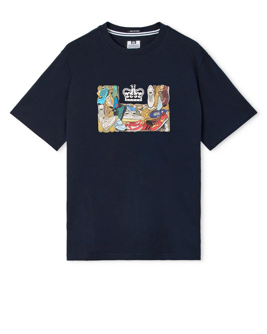 Weekend Offender D'arblay Graphic T-Shirt Navy