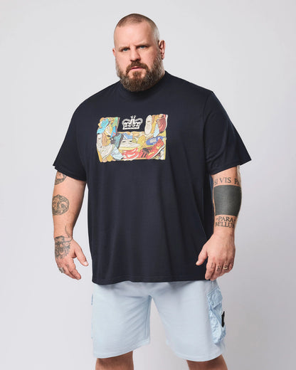 Weekend Offender Plus Size D'arblay Graphic T-Shirt Navy