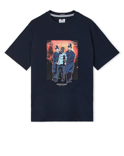 Weekend Offender Murvin Graphic T-Shirt Navy