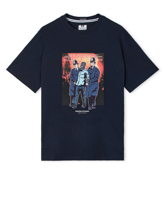 Weekend Offender Murvin Graphic T-Shirt Navy