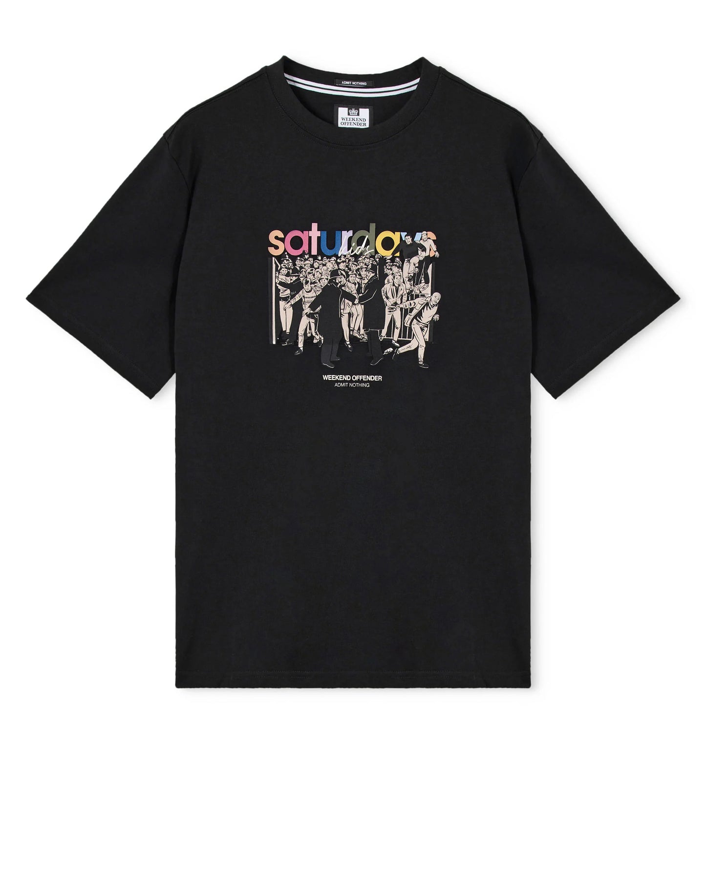 Weekend Offender Saturday Kids Graphic T-Shirt Black