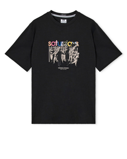 Weekend Offender Saturday Kids Graphic T-Shirt Black