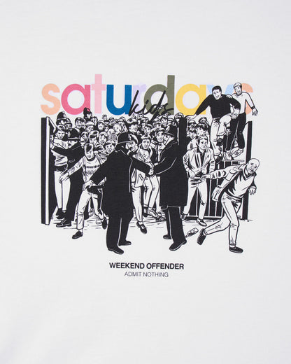 Weekend Offender Saturday Kids Graphic T-Shirt White