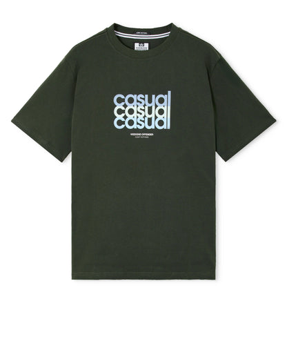 Weekend Offender W.O.L Graphic T-Shirt Black Forest Green