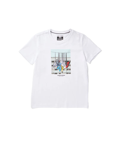 Weekend Offender Infant Battle Lines Graphic T-Shirt White