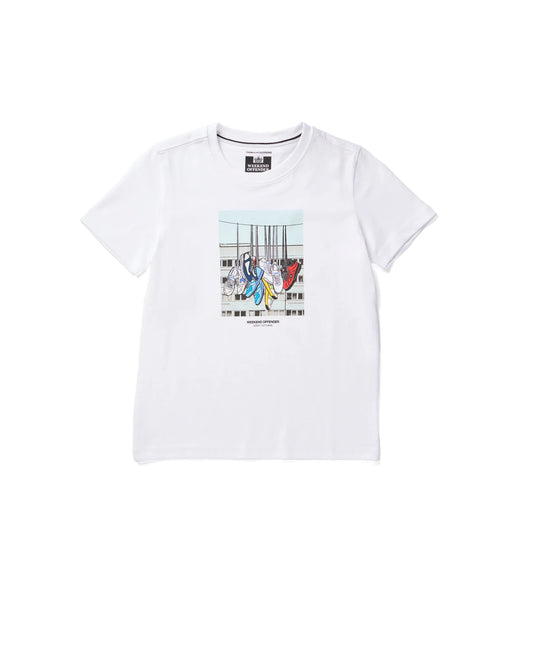 Weekend Offender Infant Battle Lines Graphic T-Shirt White