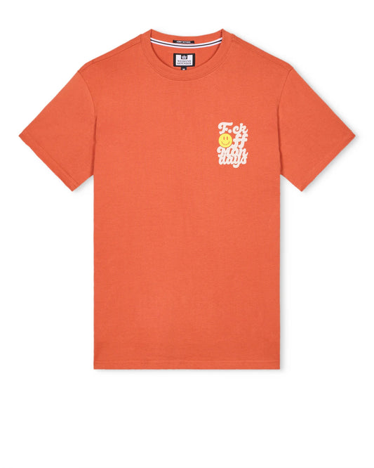 Weekend Offender Plus Size F.O.M. Graphic T-Shirt Sunset Orange