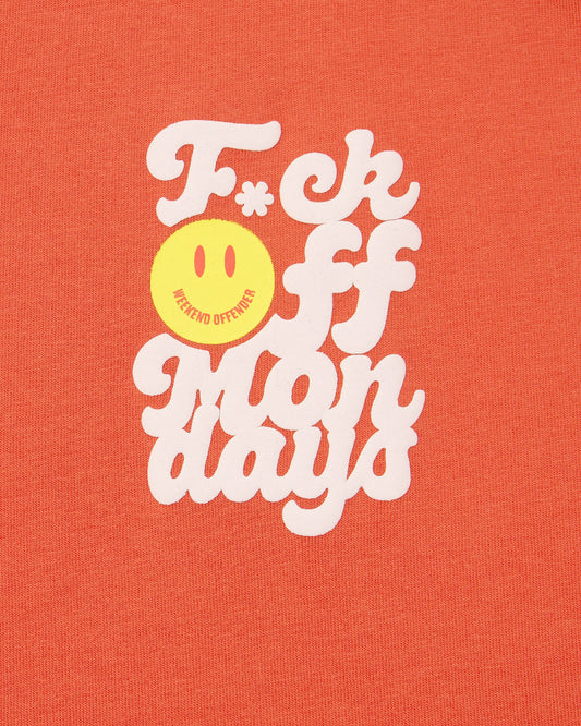 Weekend Offender Plus Size F.O.M. Graphic T-Shirt Sunset Orange