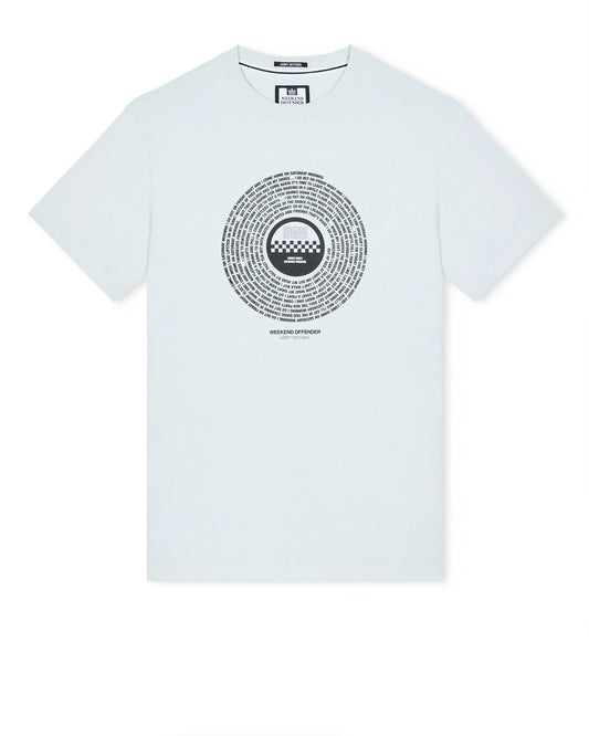 Weekend Offender Friday Night, Saturday Morning Graphic T-Shirt Sea Spray Blue