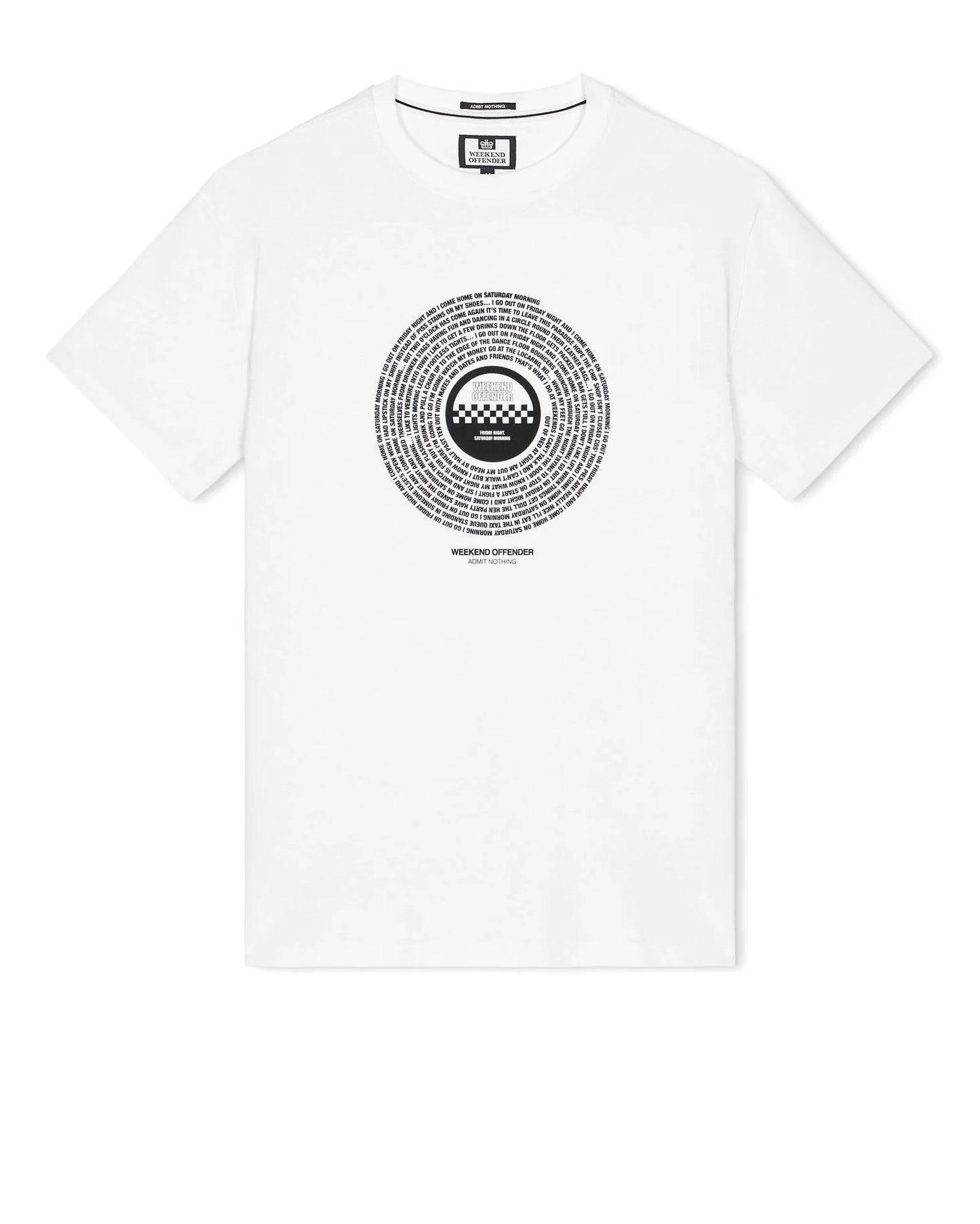Weekend Offender Friday Night, Saturday Morning Graphic T-Shirt White