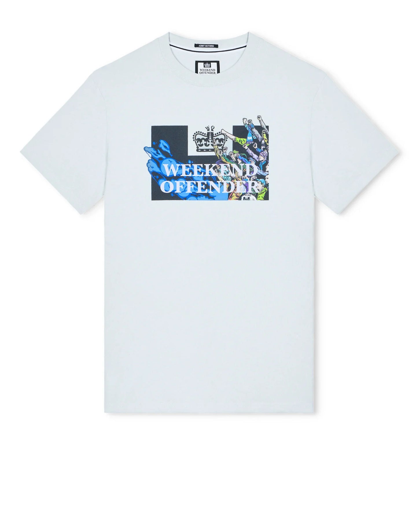 Weekend Offender Molazza Graphic T-Shirt Sea Spray Blue