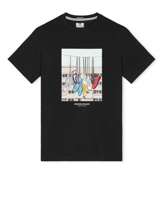 Weekend Offender Plus Size Battle Lines Graphic T-Shirt Black