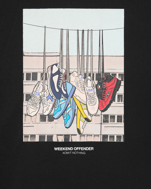 Weekend Offender Plus Size Battle Lines Graphic T-Shirt Black