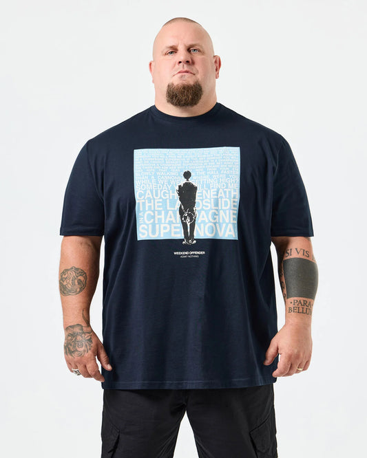 Weekend Offender Plus Size Supernova Graphic T-Shirt Navy/Blue