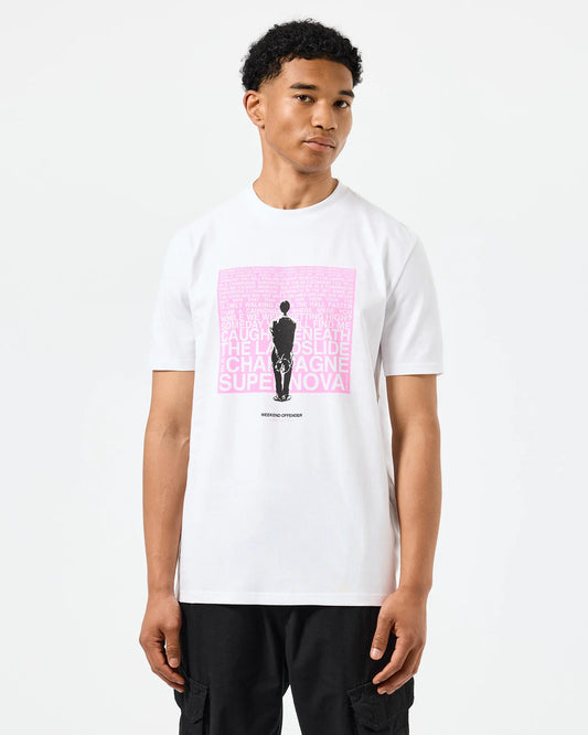 Weekend Offender Supernova Graphic T-Shirt White/Pink