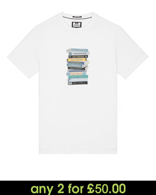 Weekend Offender Tapes Graphic T-Shirt White