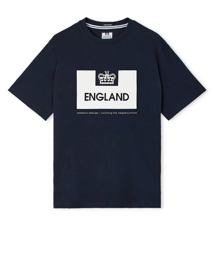 Weekend Offender England Country Series Graphic T-Shirt Navy