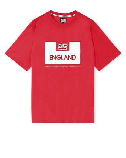 Weekend Offender England Country Series Graphic T-Shirt Red
