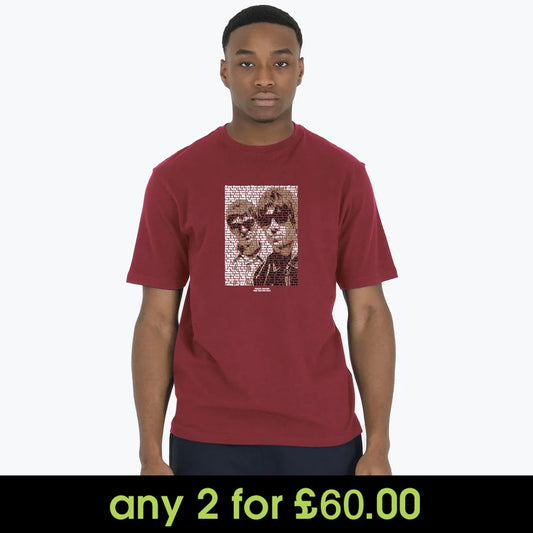 Peaceful Hooligan Brothers T-Shirt Dark Red