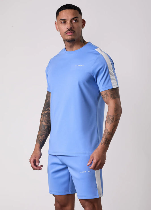 Gym King Core Plus V2 T-Shirt Provence Blue/White