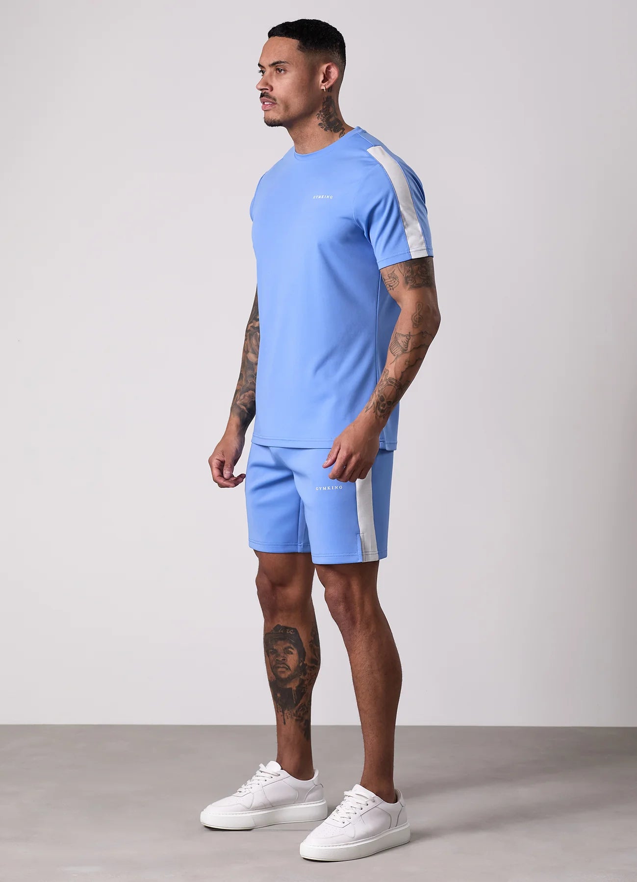 Gym King Core Plus V2 T-Shirt Provence Blue/White