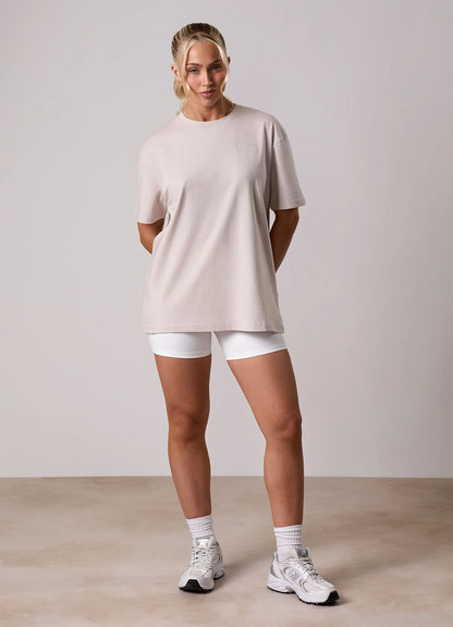 Gym King Ladies 365 Boyfriend Jersey T-Shirt Pebble