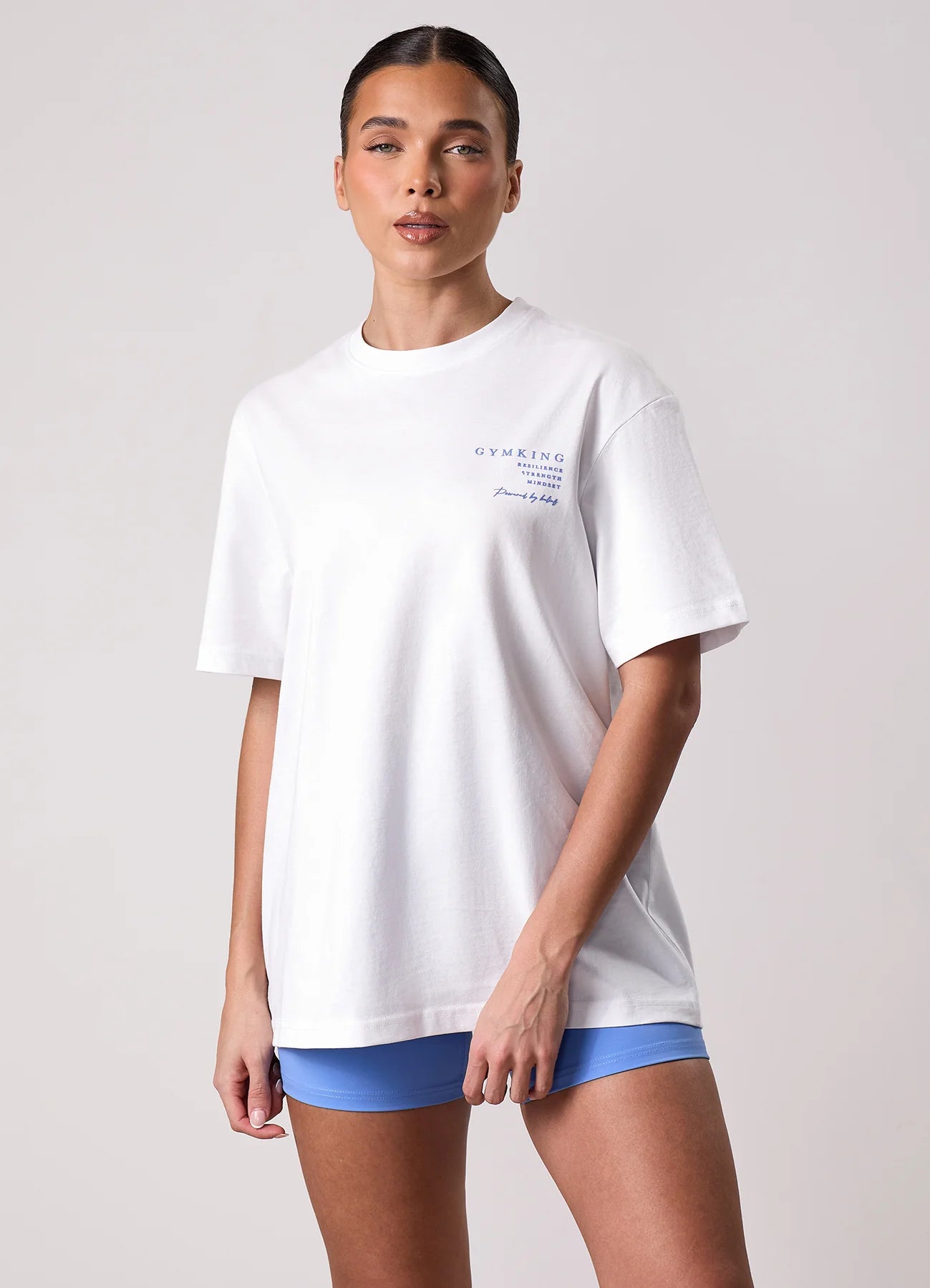 Gym King Ladies Define Boyfriend T-Shirt White