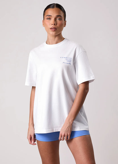 Gym King Ladies Define Boyfriend T-Shirt White