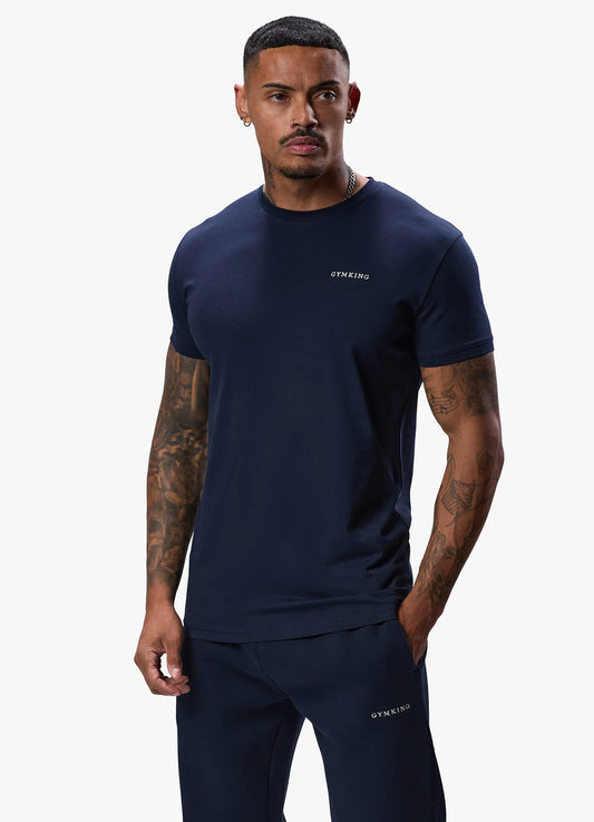 Gym King Linear Fundamental T-Shirt Navy