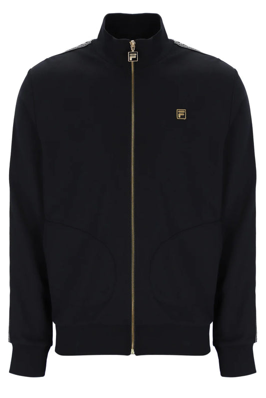 FILA Roman Full Zip Jacket with Tape Detail Black