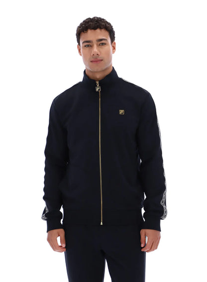 FILA Roman Full Zip Jacket with Tape Detail Black