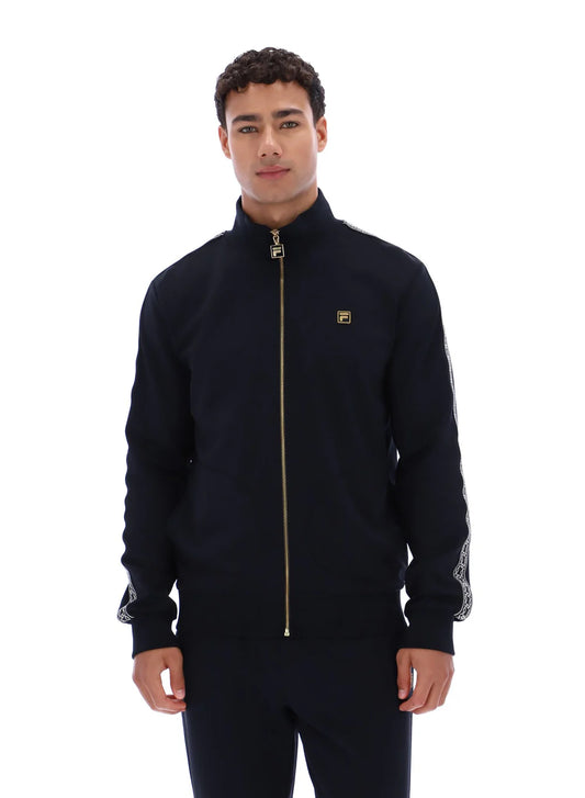 FILA Roman Full Zip Jacket with Tape Detail Black