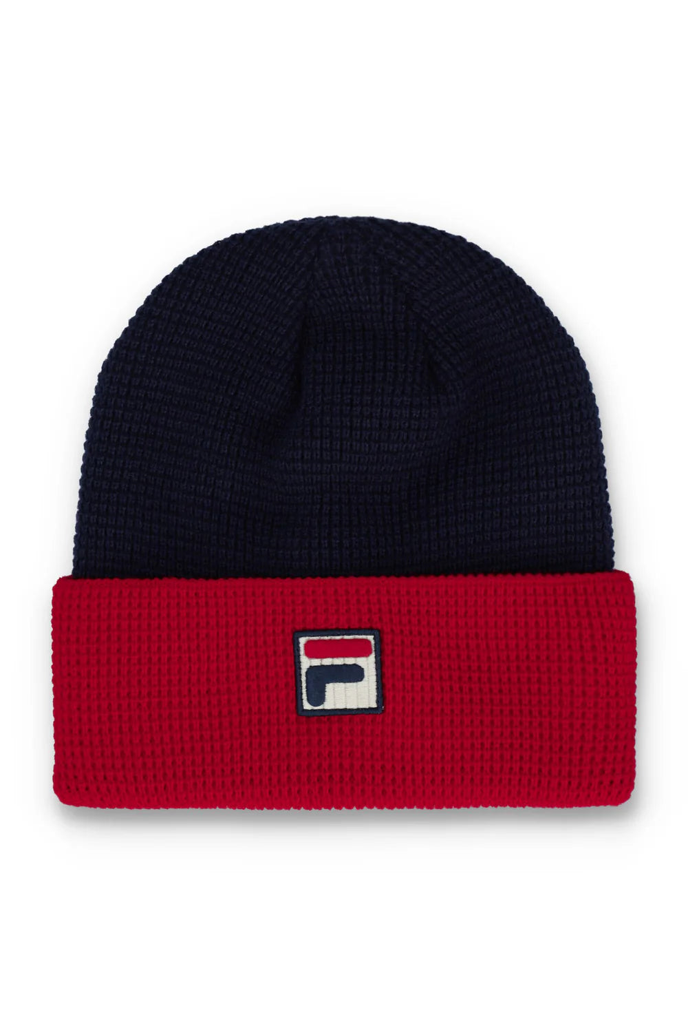 FILA Rune Colourblock Turn-Up Beanie Navy/Red