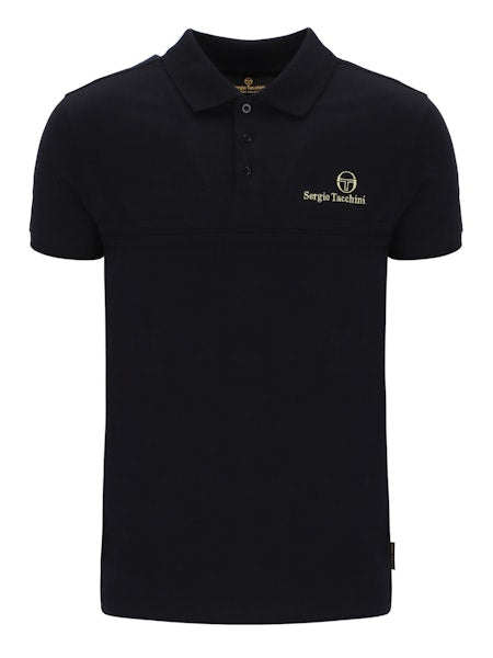 Sergio Tacchini Supermac Primo Polo Shirt Black/Gold