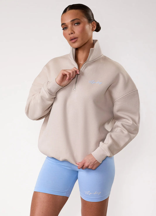 Gym King Ladies Script Mindset Funnel Light Stone/Sky Blue