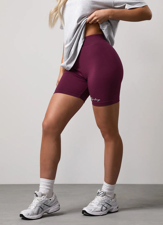 Gym King Ladies Script Mindset Jersey Short Fig