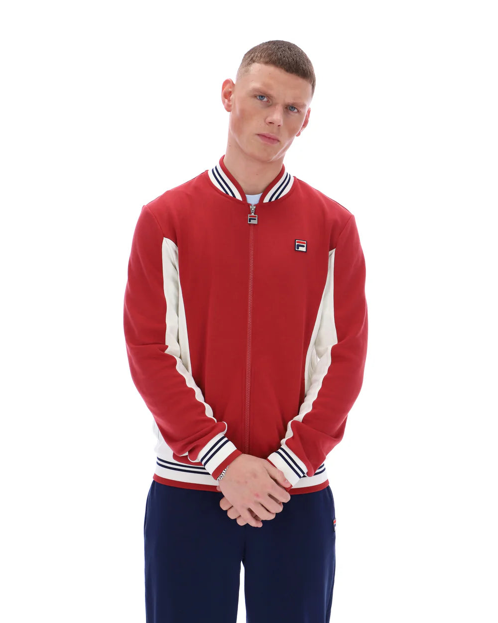 FILA Vintage Settanta Baseball Track Jacket Garnet/Gardenia/Navy