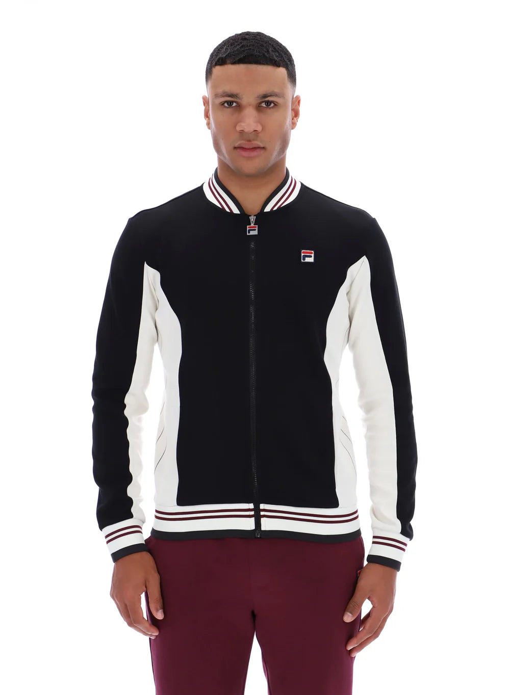 FILA Settanta Track Jacket Black/Gardenia/Fig/Charcoal