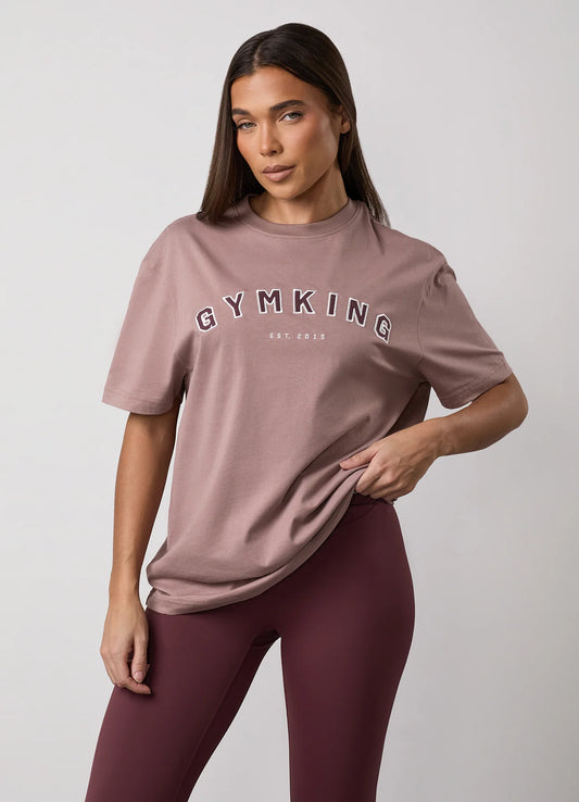 Gym King Ladies Shadow Jersey BF T-Shirt Fawn